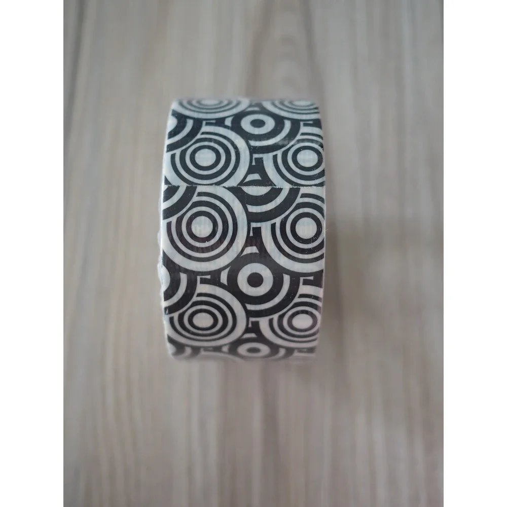 New Duck Brand Geometric Concentric Circles Black White Duct Tape Mod Craft